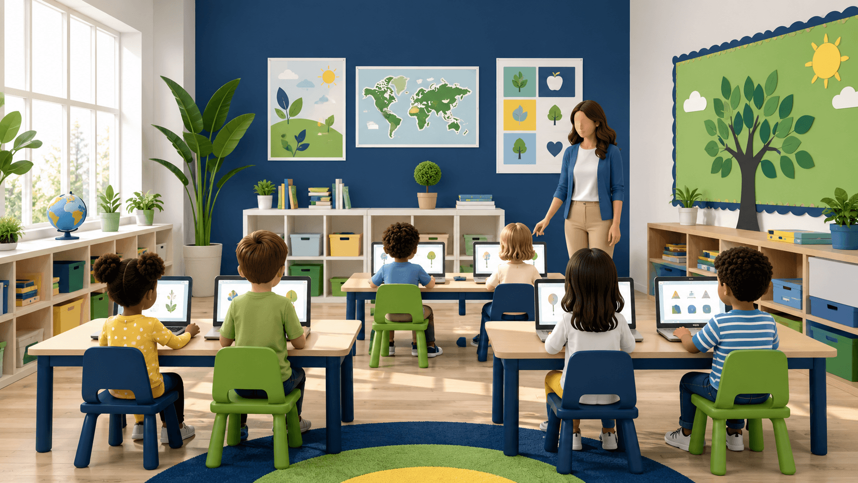 GEOPAMEL ACADEMY classroom learning illustration
